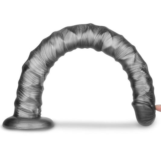 Lovetoy King Sized Vibrating Vibrax Slider 16 Inch Dildo - Grey