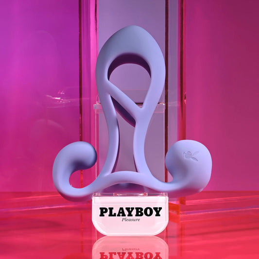 Playboy Pleasure Fantasy Cage - Vibrating Penis Sleeve - Purple