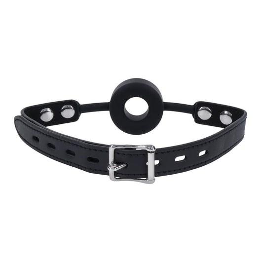 Edge Silicone Ring Gag - Black