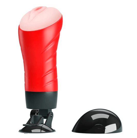 Crazy Bull Delia Vibrating Vagina Stroker with Suction Base - Flesh