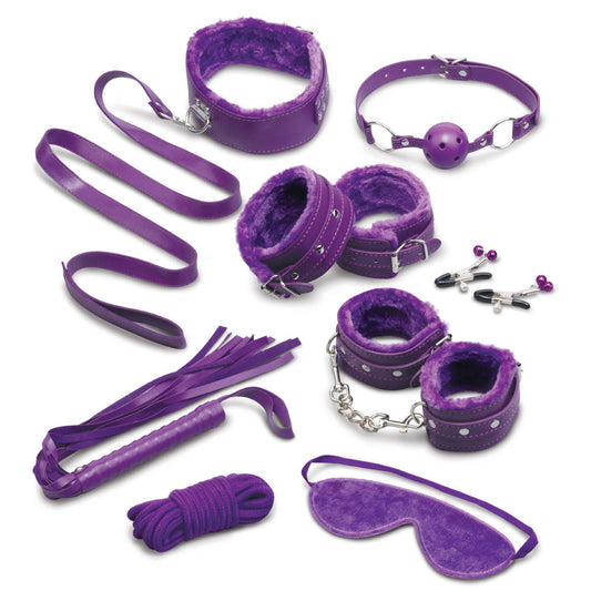 WhipSmart Fuzzy Everything You Need Bondage Kit - Purple