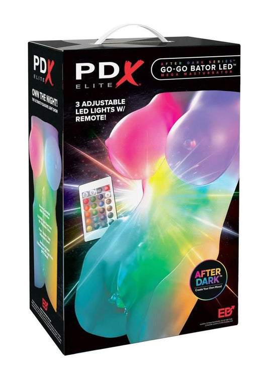 Pdx Elite Go-Go Bator Led Mega Rechargeable Masturbator - Pussy/Ass