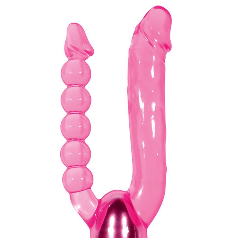 Adam & Eve Dual Pleasure Vibe With Anal Probe - Pink