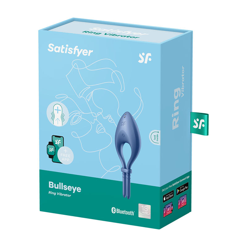 Satisfyer Bullseye - Blue - Vibrating Adjustable Lasso Cock Ring