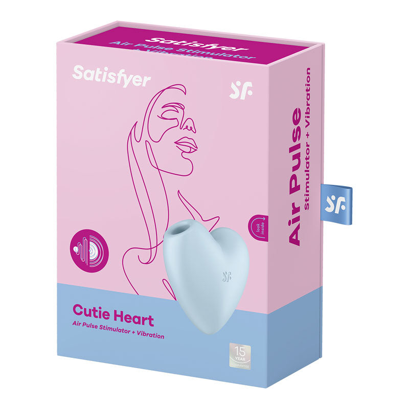 Satisfyer Cutie Heart - Blue - Air Pulsation Stimulator with Vibration