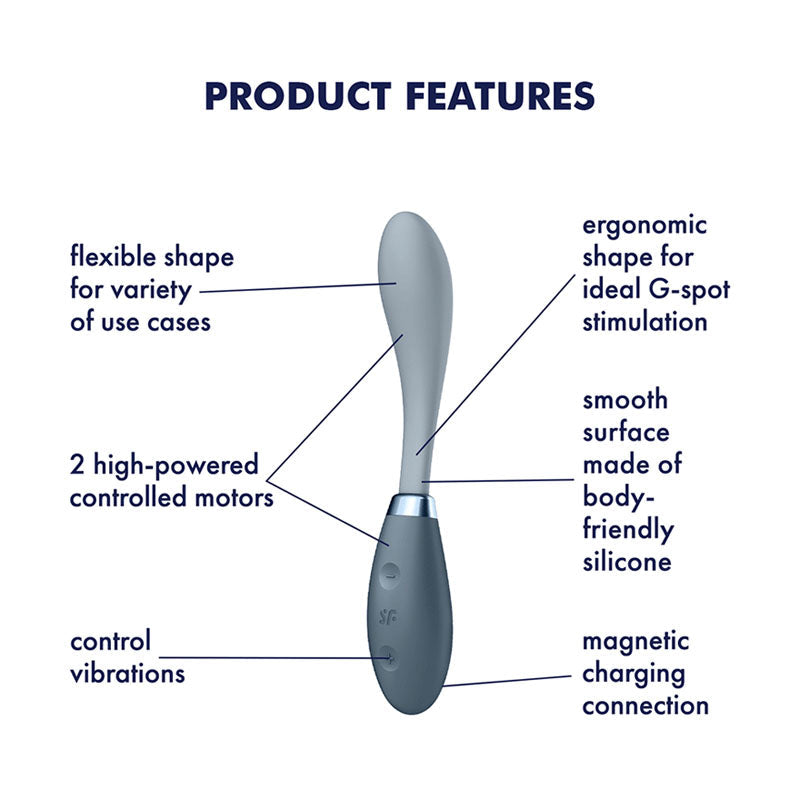 Satisfyer G-Spot Flex 3 Vibrator - Grey