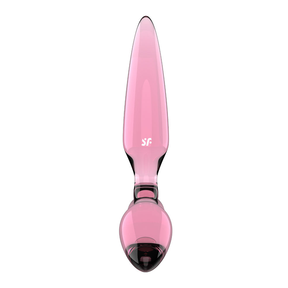 Satisfyer Triple Crystal 2 - Pink Glass 3-in-1 Butt Plug