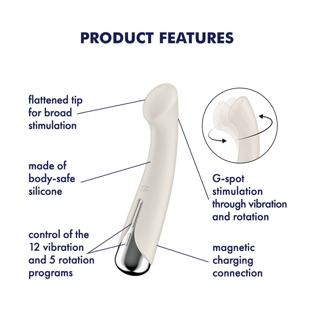 Satisfyer Spinning G-Spot 1 - Rotating Vibrator - Beige