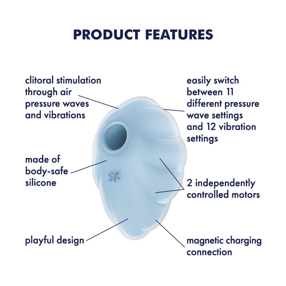 Satisfyer Cloud Dancer - Vibrating Air Pulse Stimulator - Blue