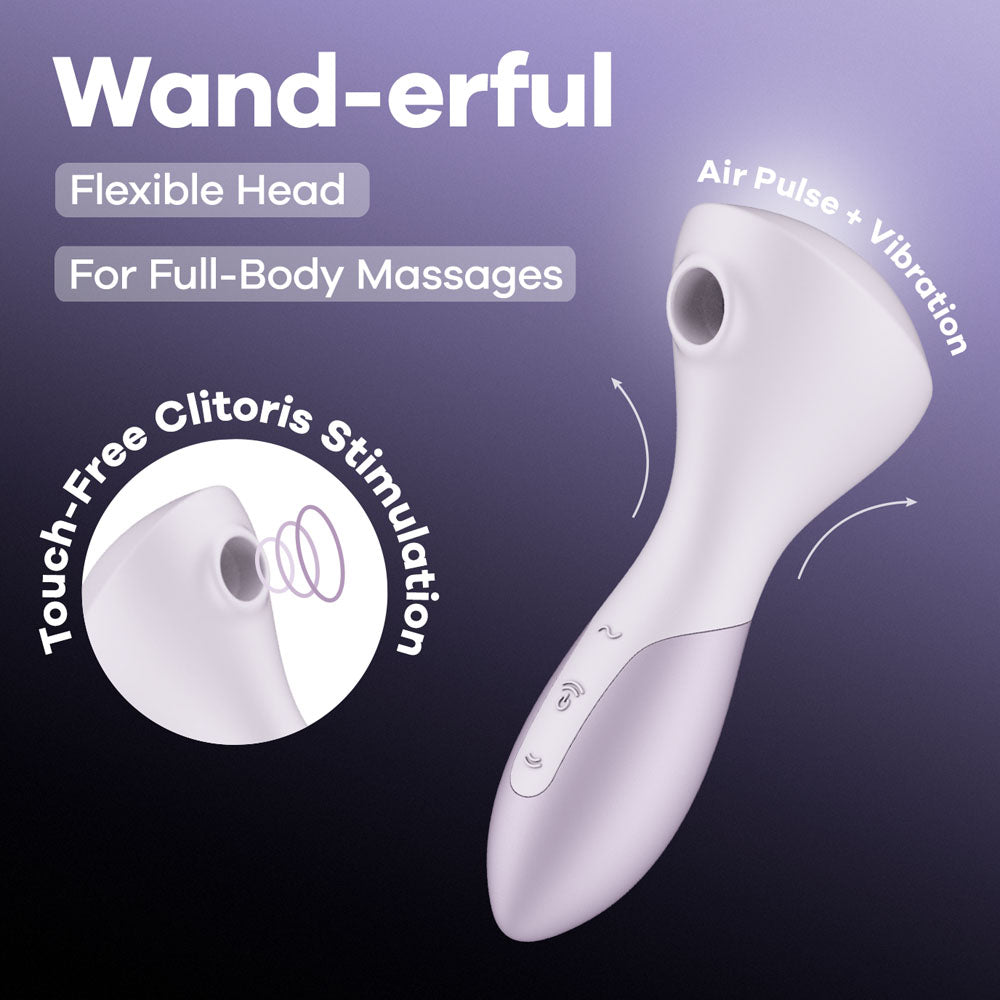 Satisfyer Wand-erful Air Pulse Massage Wand Vibrator - Violet