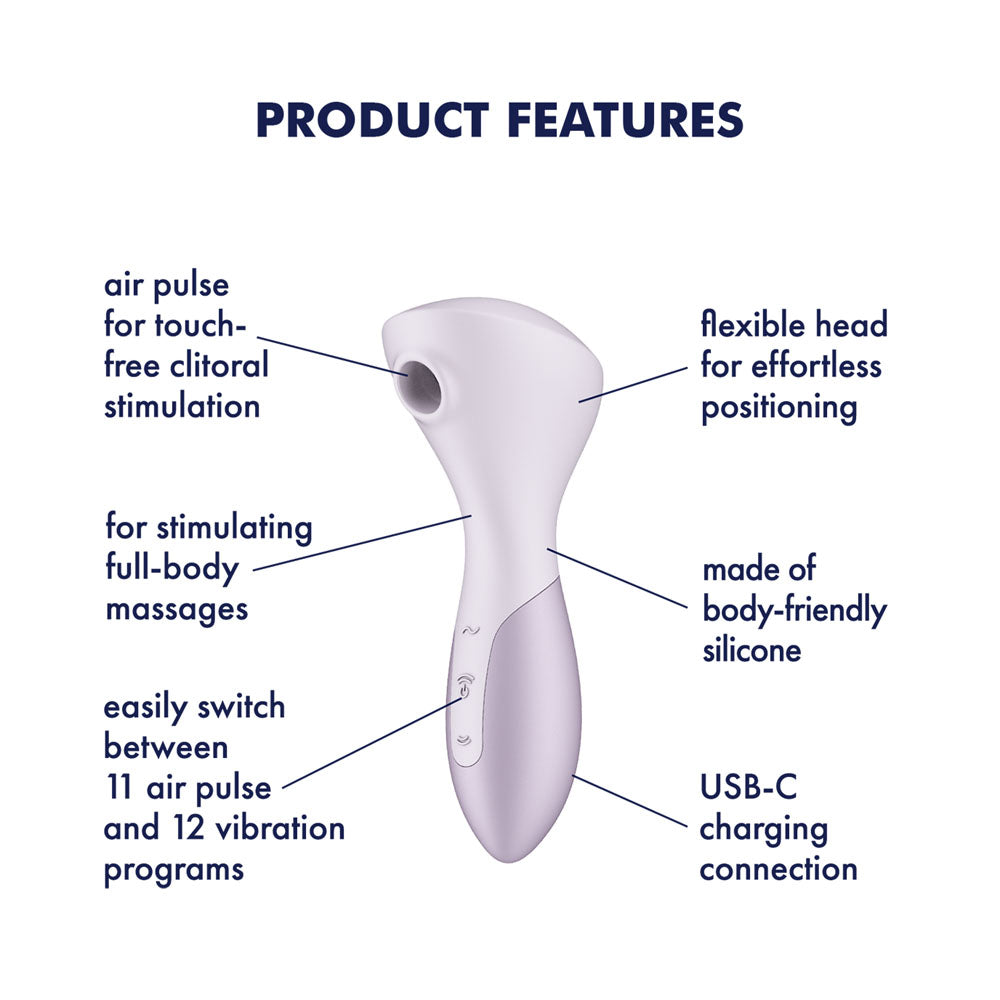 Satisfyer Wand-erful Air Pulse Massage Wand Vibrator - Violet