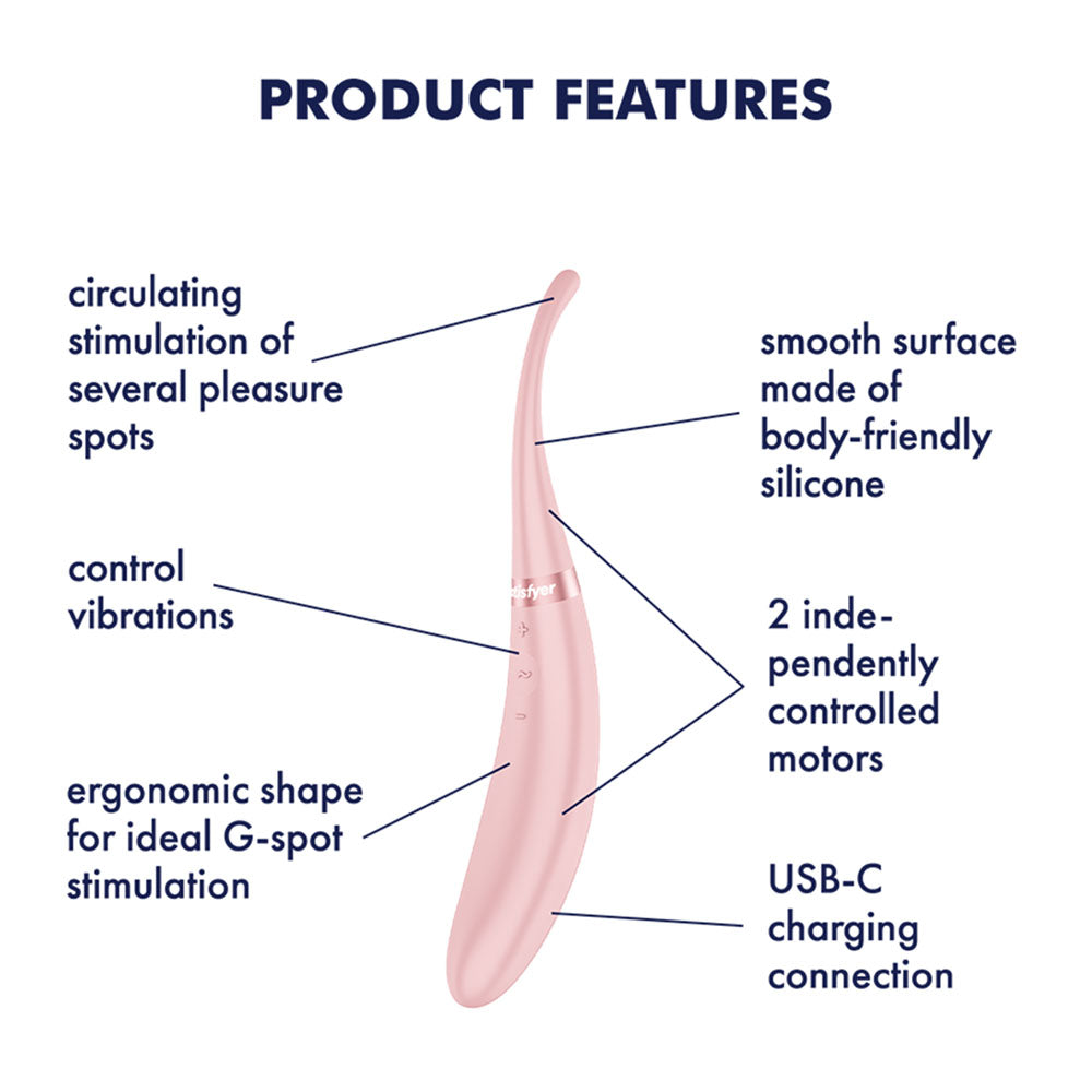 Satisfyer Tip Tease - Vibrator with Twirling Tip - Rose