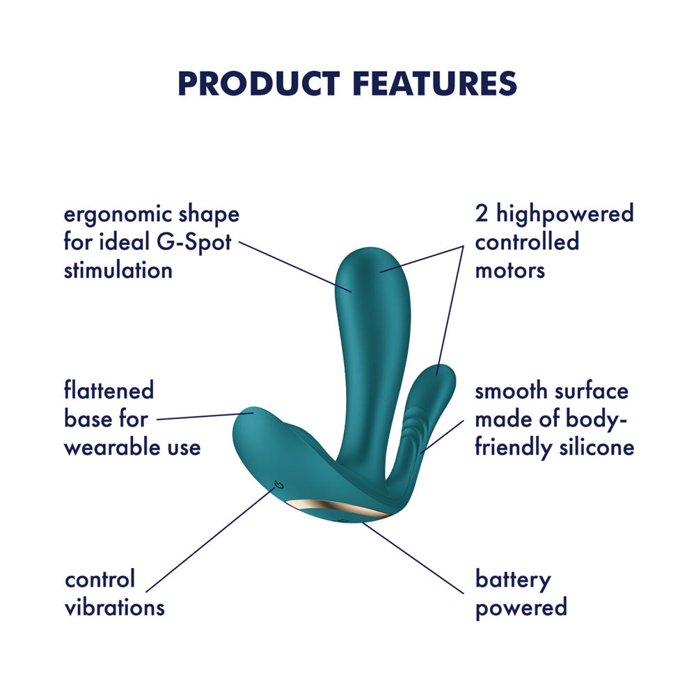 Satisfyer Top Secret + - Battery Series - Wearable Vibrator - Green