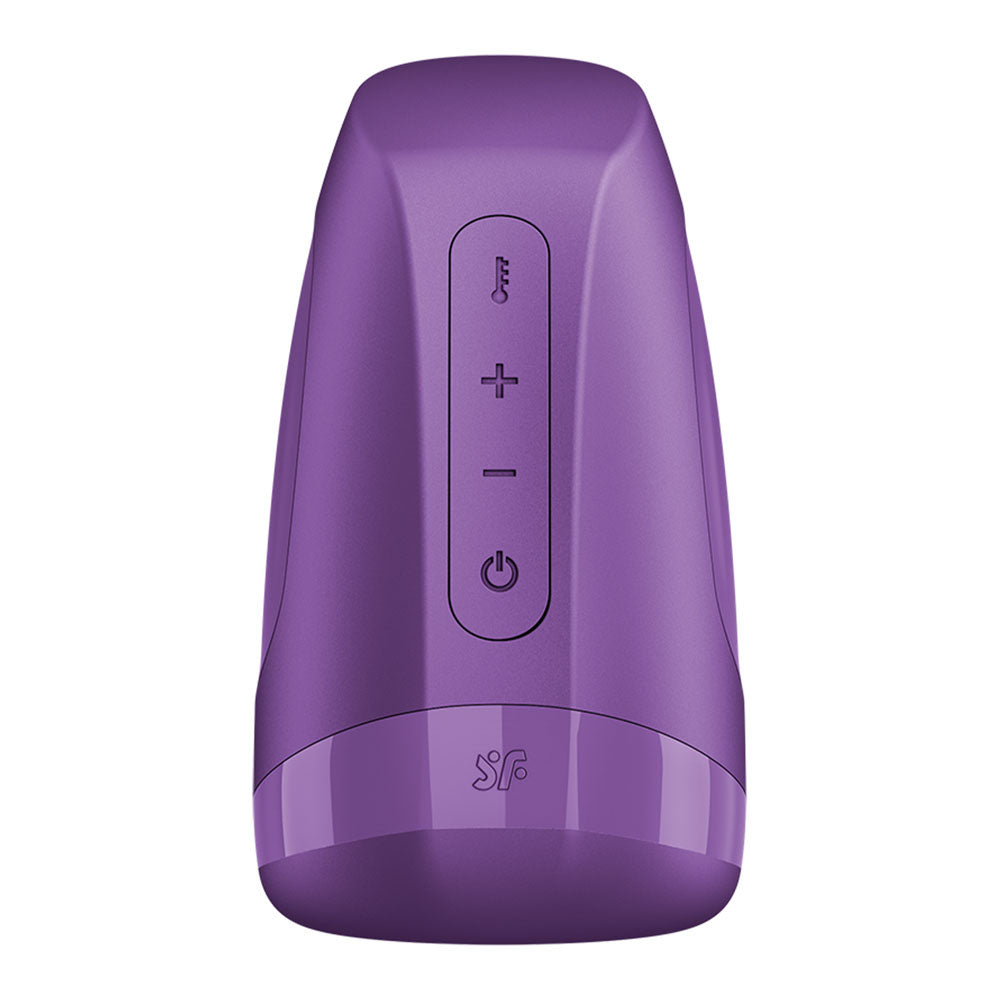 Satisfyer Men Heat Vibration - Battery Series - Purple Heating Masturbator