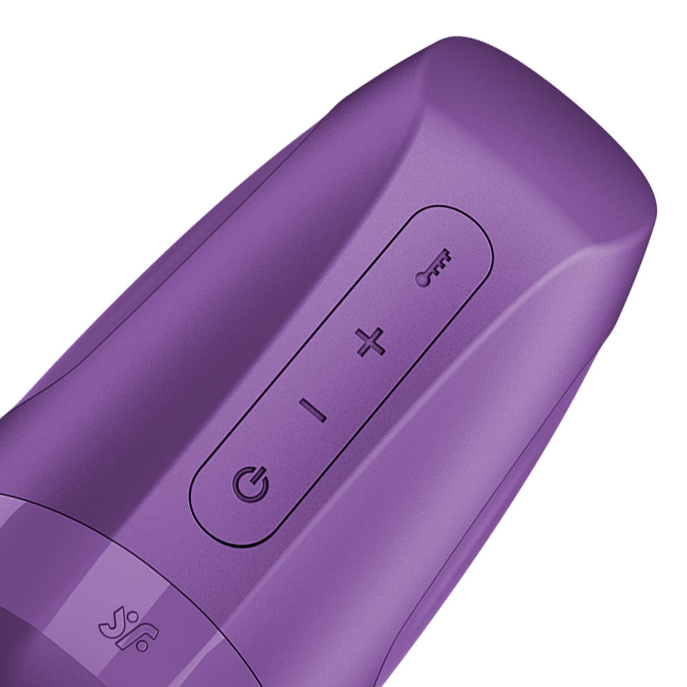 Satisfyer Men Heat Vibration - Battery Series - Purple Heating Masturbator