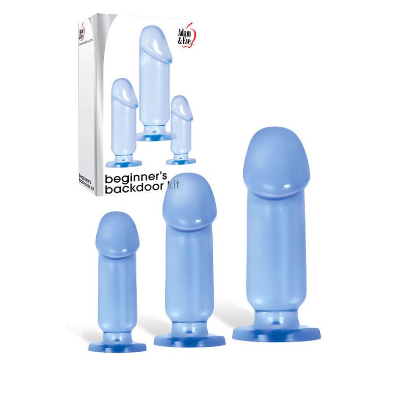 Adam & Eve Beginner's Backdoor Butt Plugs Kit - Clear
