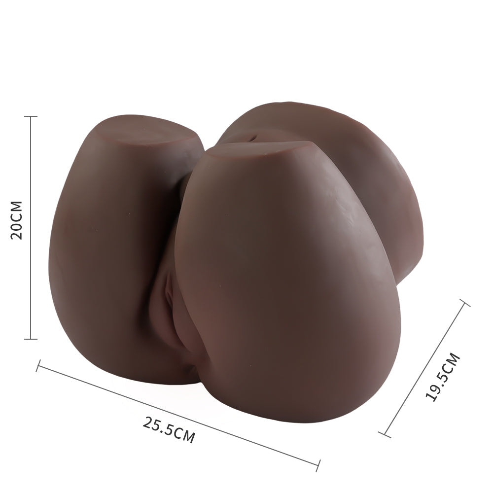 Mantou Hip Marron Noir Masturbateur Réaliste 5kg Taille 1:1