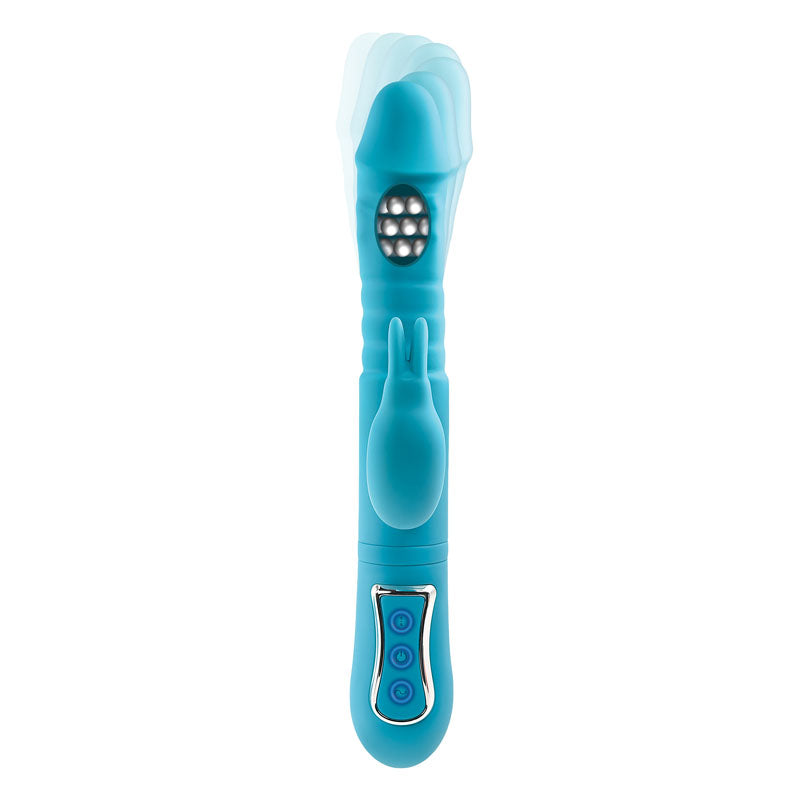 Adam & Eve Eves Thrusting Triple Joy Rabbit with Anal Tickler - Teal