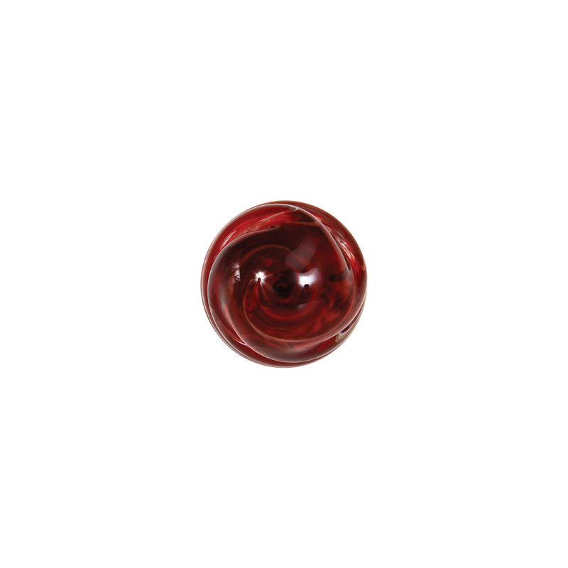 Adam & Eve Sweetheart Swirl Glass Dildo - Clear/Red