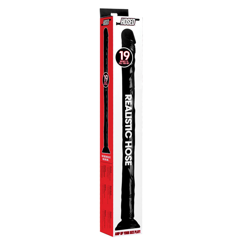 Hosed 19'' Realistic Hose - Black Anal Snake