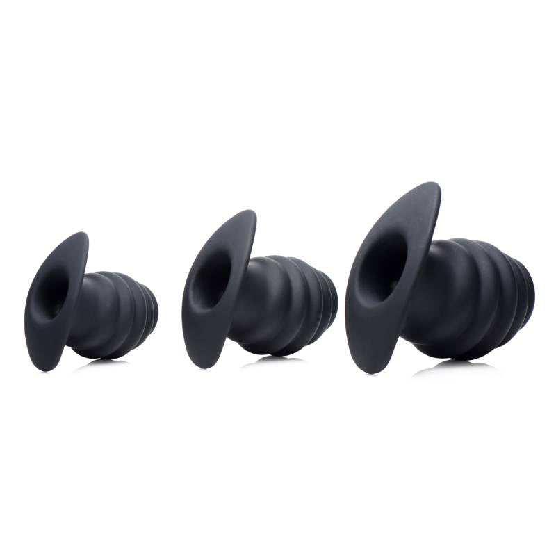Master Series Hive Ass Tunnel - Black Large 10 cm Hollow Plug