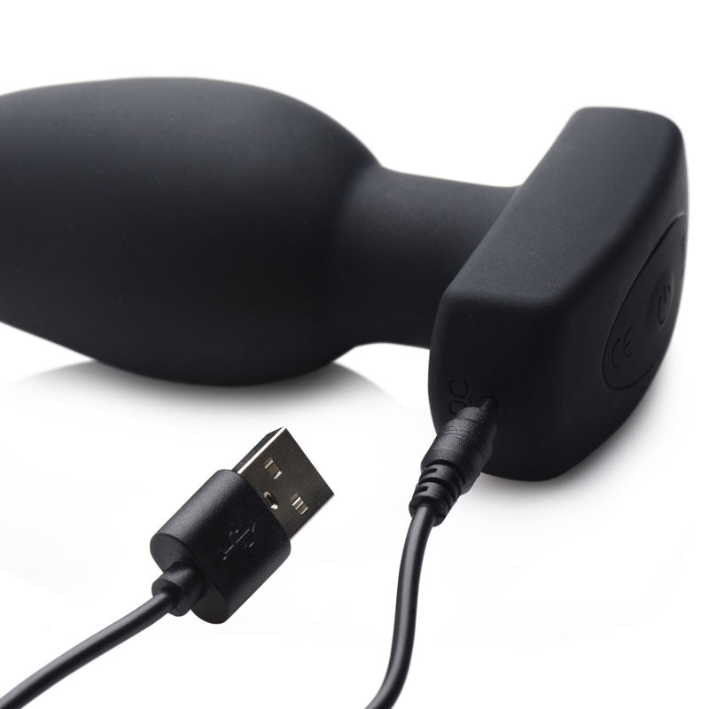 Ass Thumpers The Tapper - Vibrating Butt Plug with Remote Control -Black