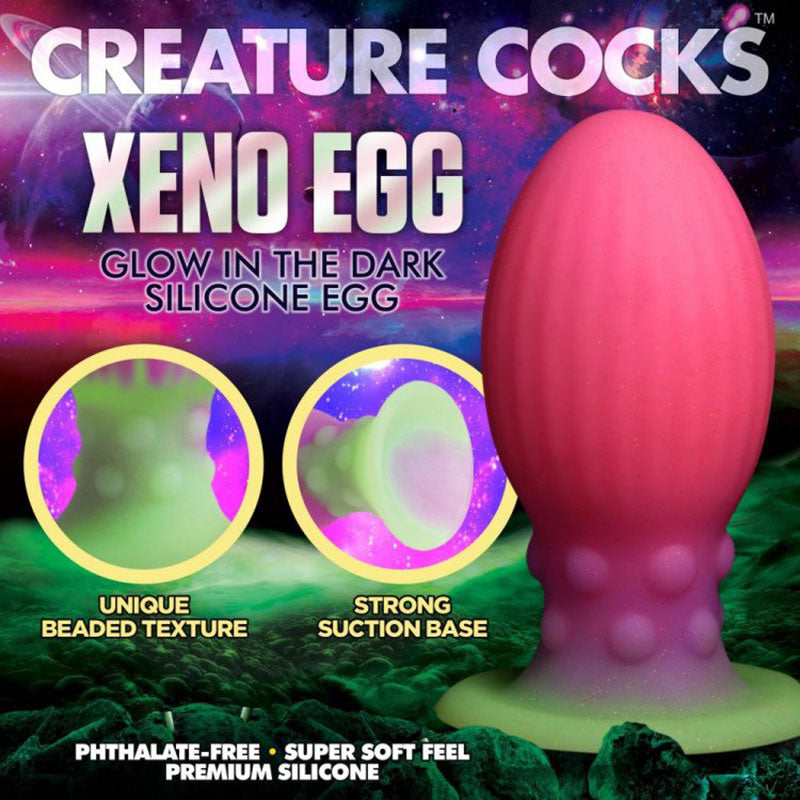 Creature Cocks XL Xeno Fantasy Egg - Pink Glow in Dark