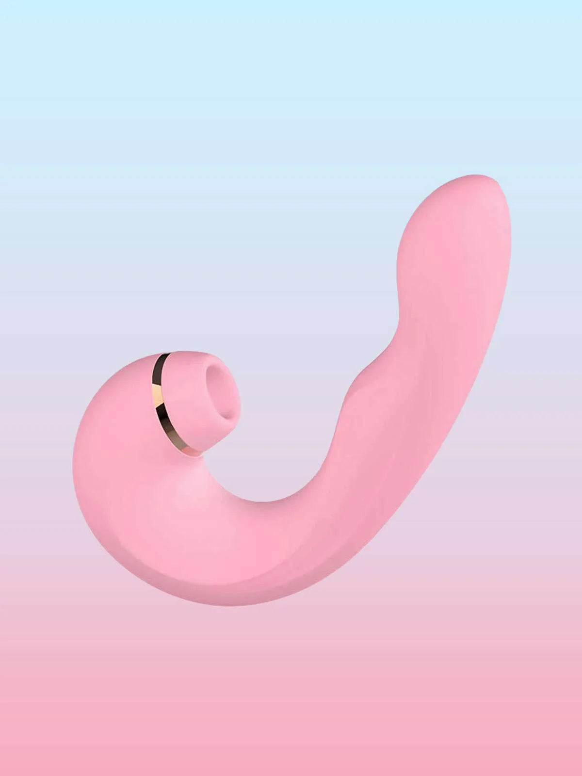 3-in-1 Dual Vibrating Suction Vibrator – G-Spot Curved vibrator with Clitoral Suction