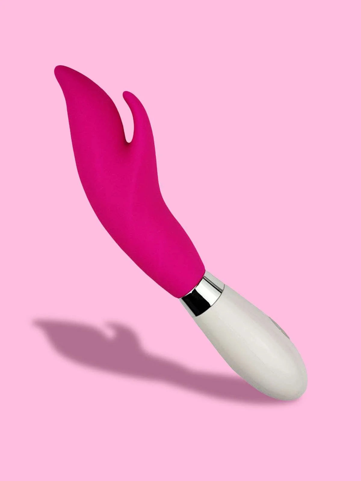 Curved Dual-Point Precision Massager (Magenta/White)