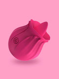 Rose Tongue Licker Vibrator – Pink Clit Licking Toy with 10 Modes