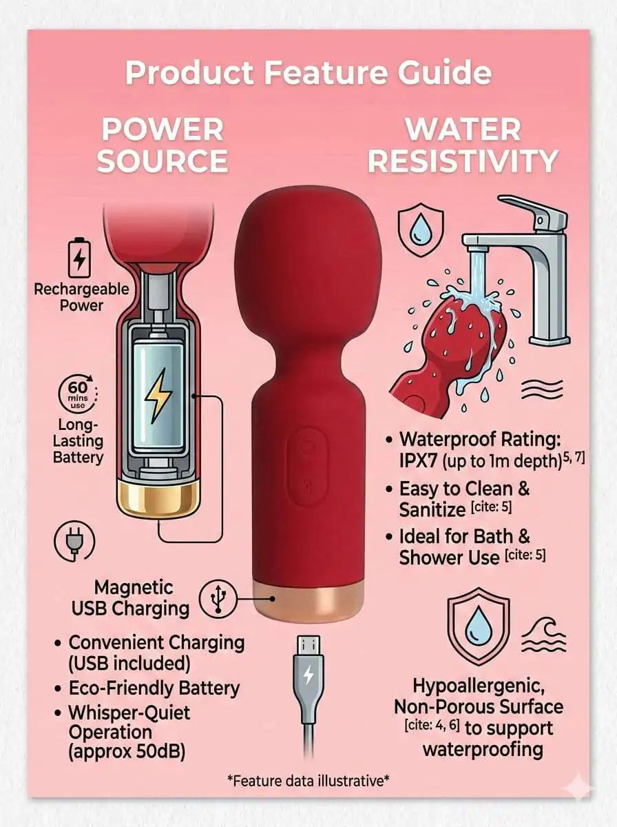 Powerful AV Wand Massager | Waterproof & Silicone