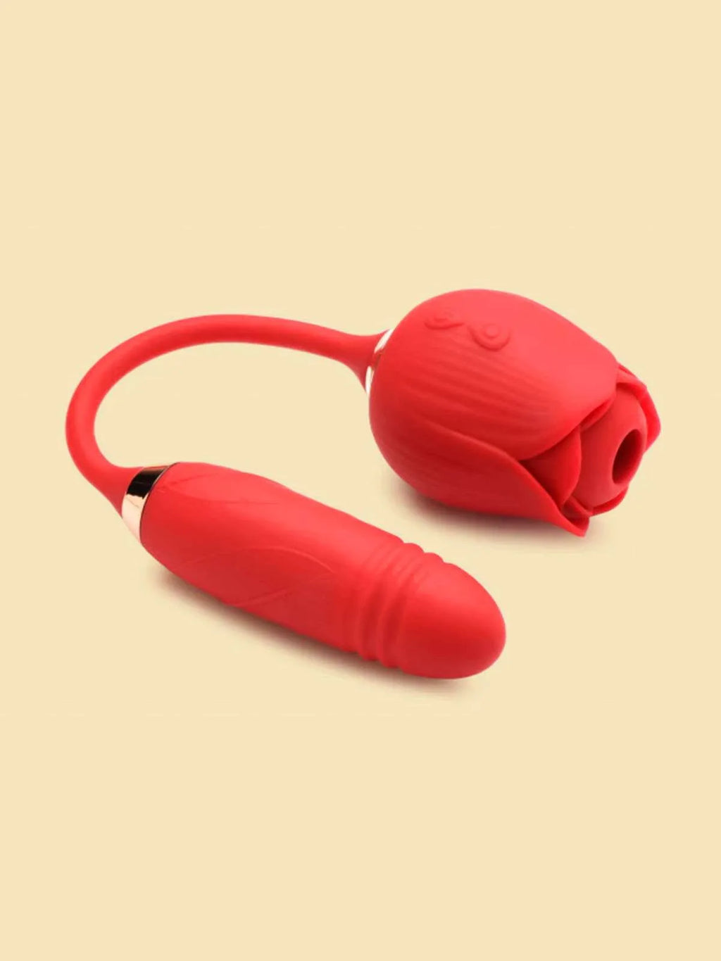 Premium Thrusting Rose Suction Vibrator | 2-in-1 Silicone Vibrator