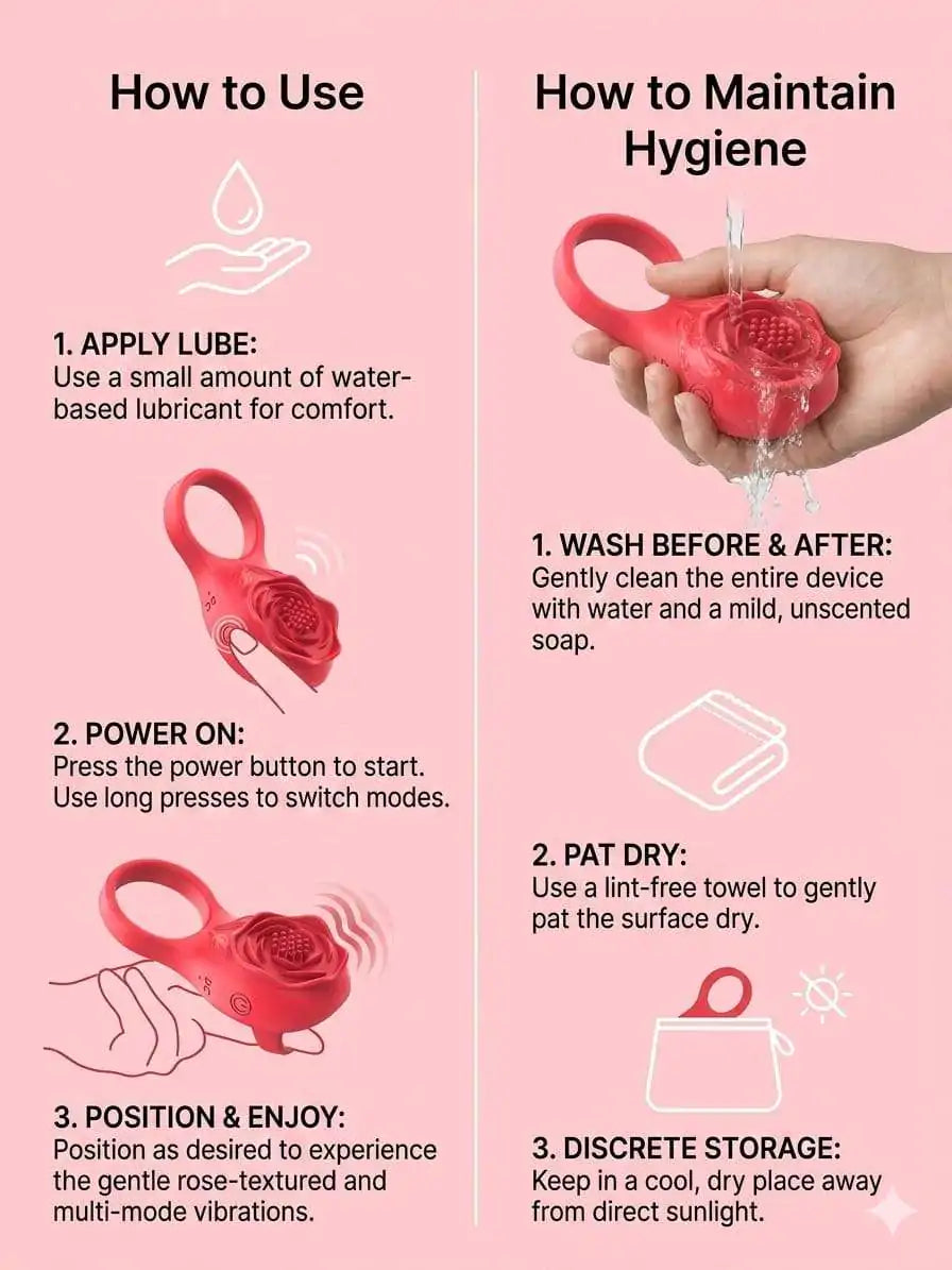 Rose Vibrating Cock Ring for Couples India – Clitoral Stimulator | Lovenjoy