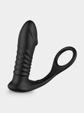 Prostate Massager with Cock Ring India – Ribbed Silicone Male Anal Vibrator with Integrated Support Ring