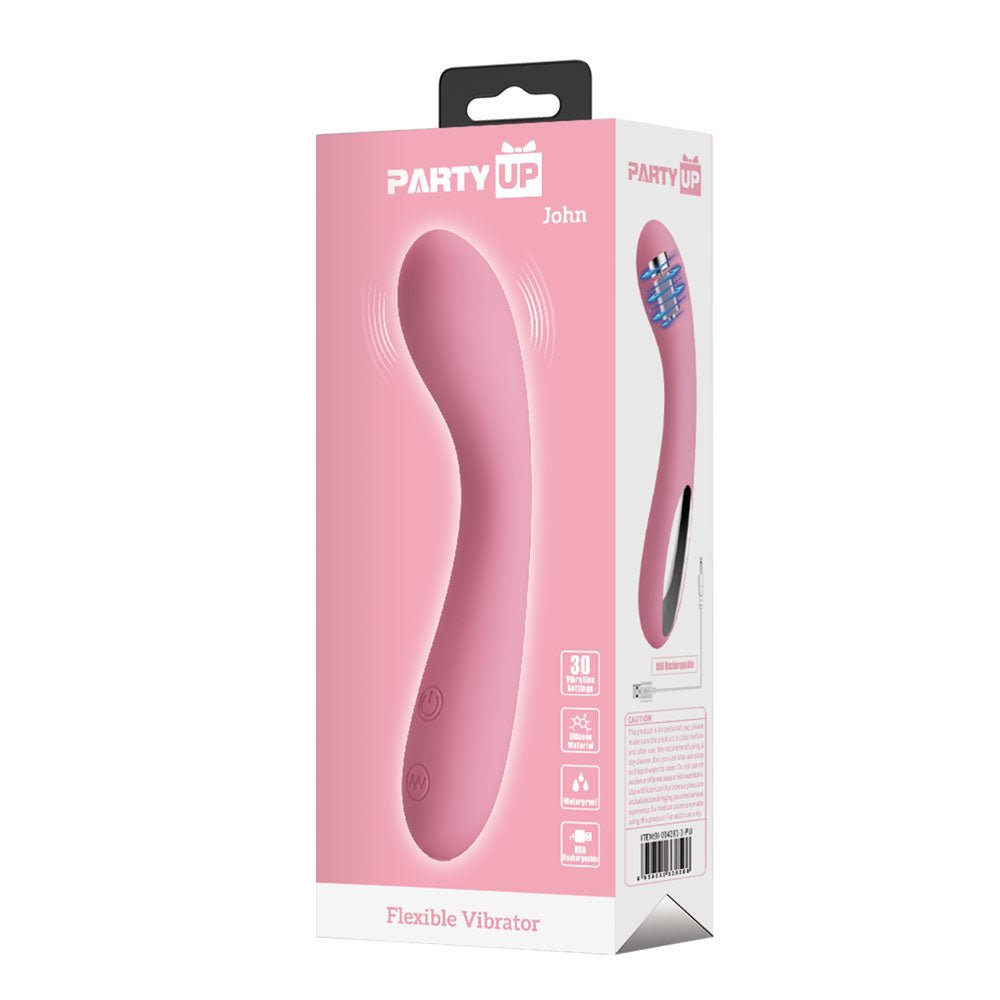 Party Up John Flexible Vibrator - Pink