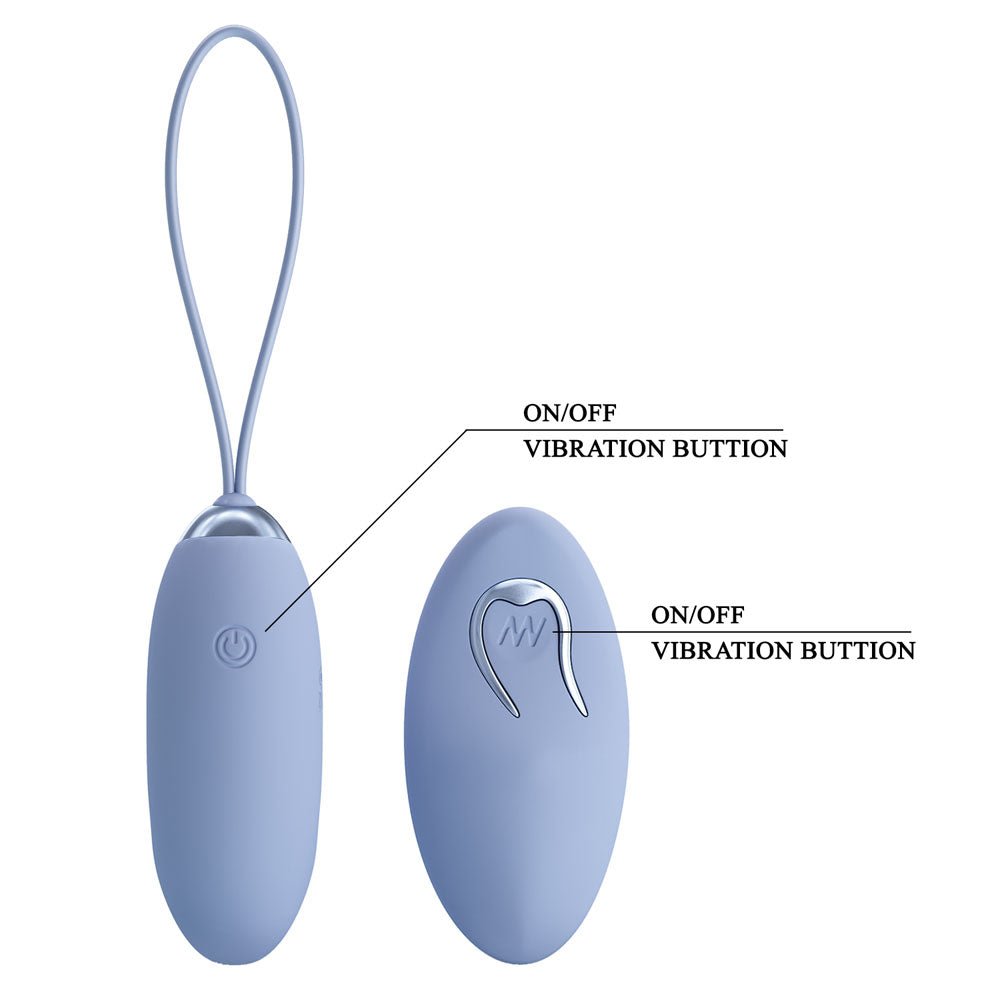 Party Up Ivan Vibrating Egg with Remote Control - Purple