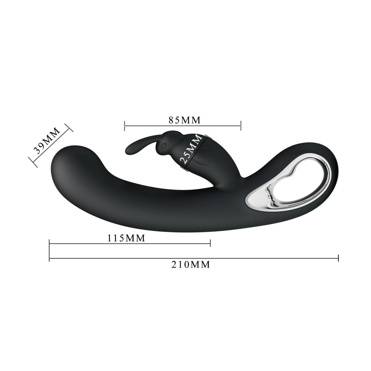 Party Up Colin Rabbit Vibrator - Black