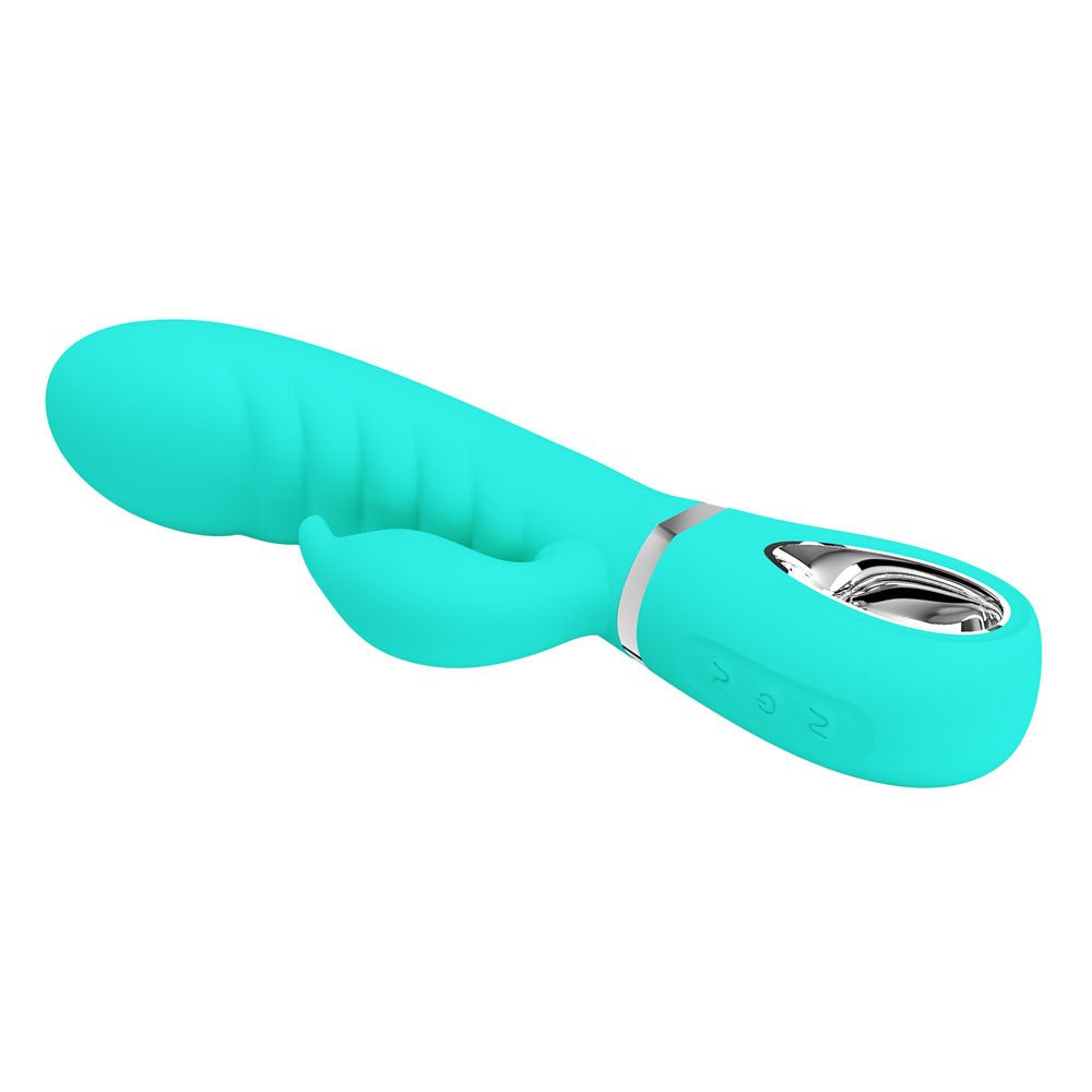 Party Up Edward Rabbit Vibrator - Teal