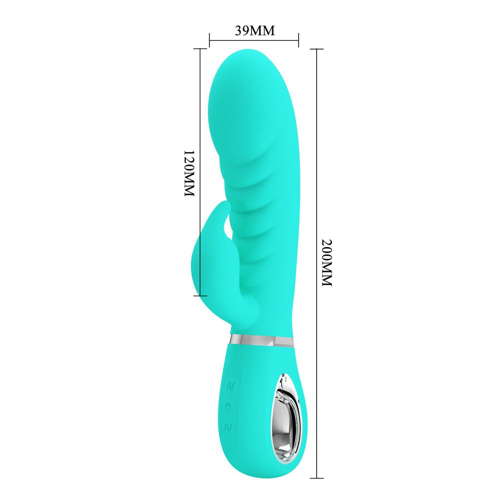 Party Up Edward Rabbit Vibrator - Teal