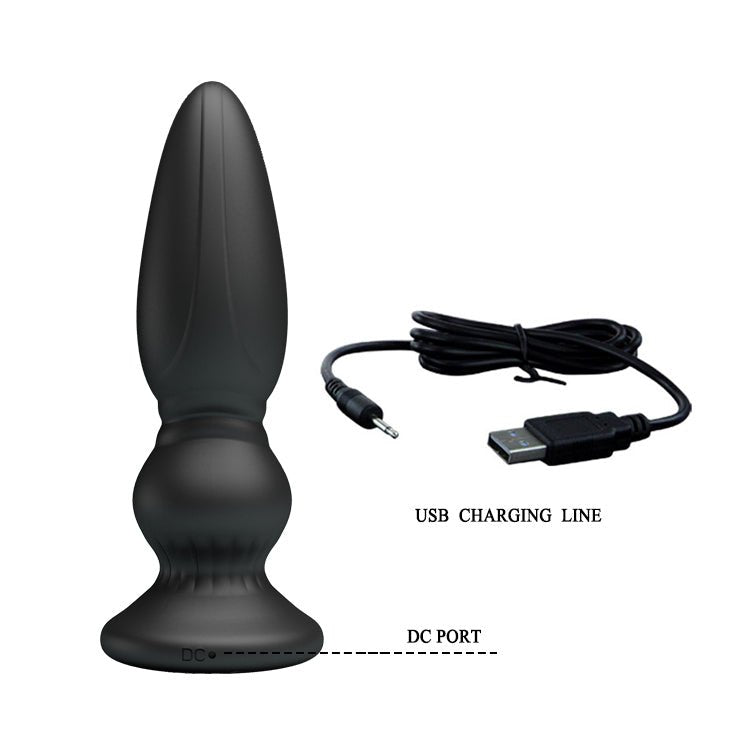 Mr Play - Powerful Vibrating 5 Inch Anal Plug with Remote Control - Black