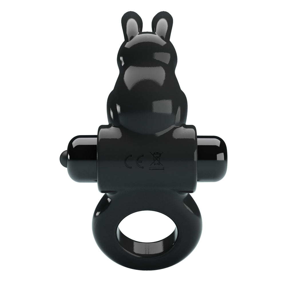 Party Up Leo Vibrating Cock Ring - Black