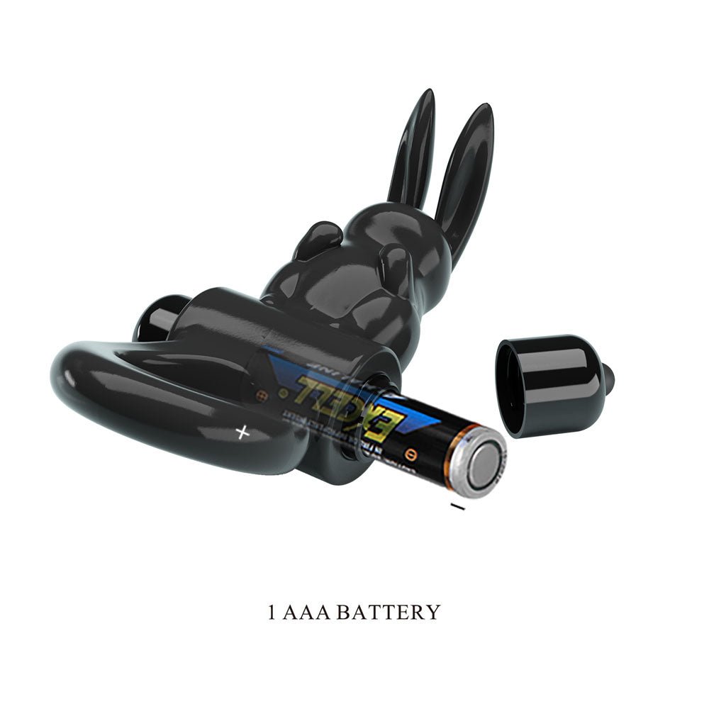 Party Up Leo Vibrating Cock Ring - Black