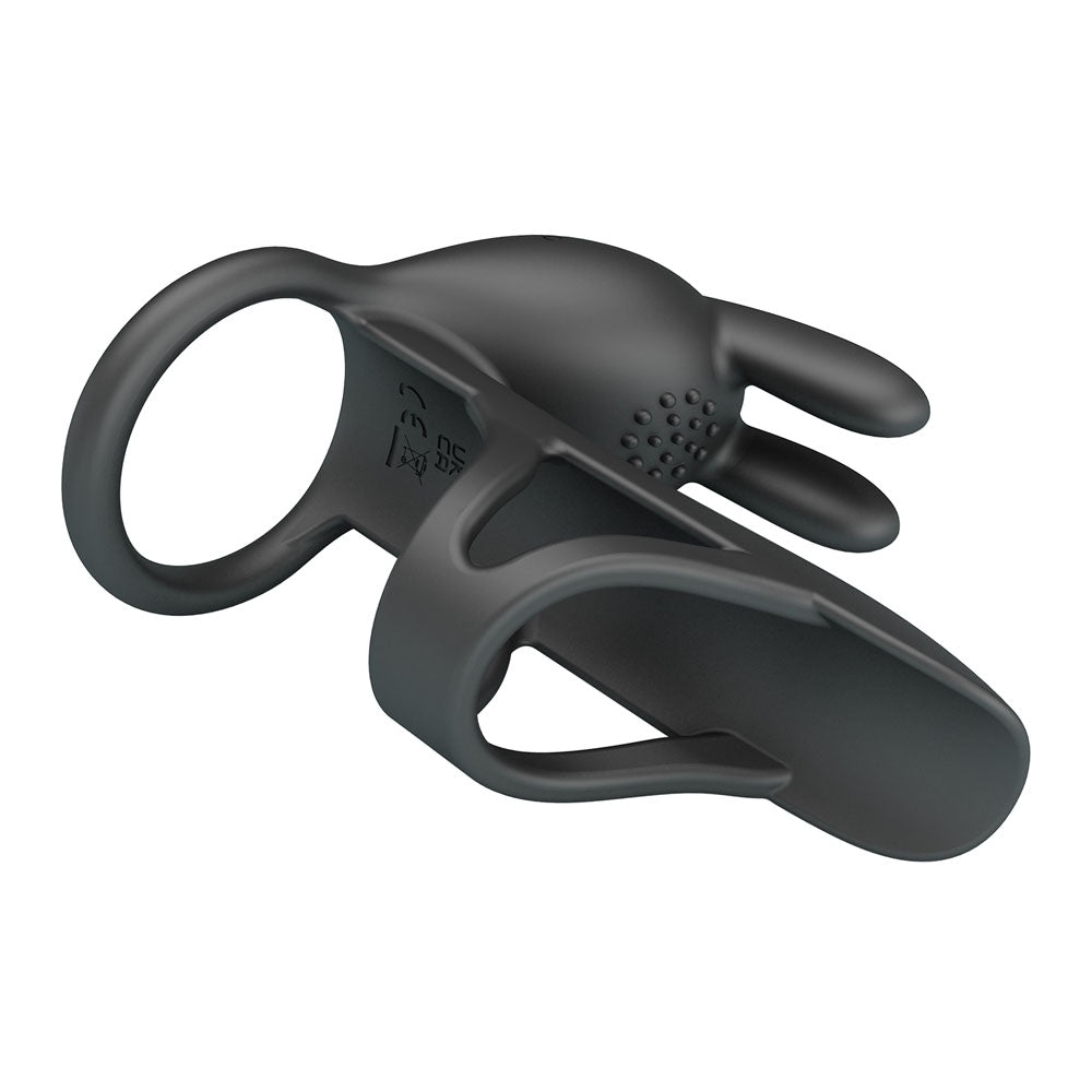 Party Up Mark Vibrating Penis Sleeve - Black