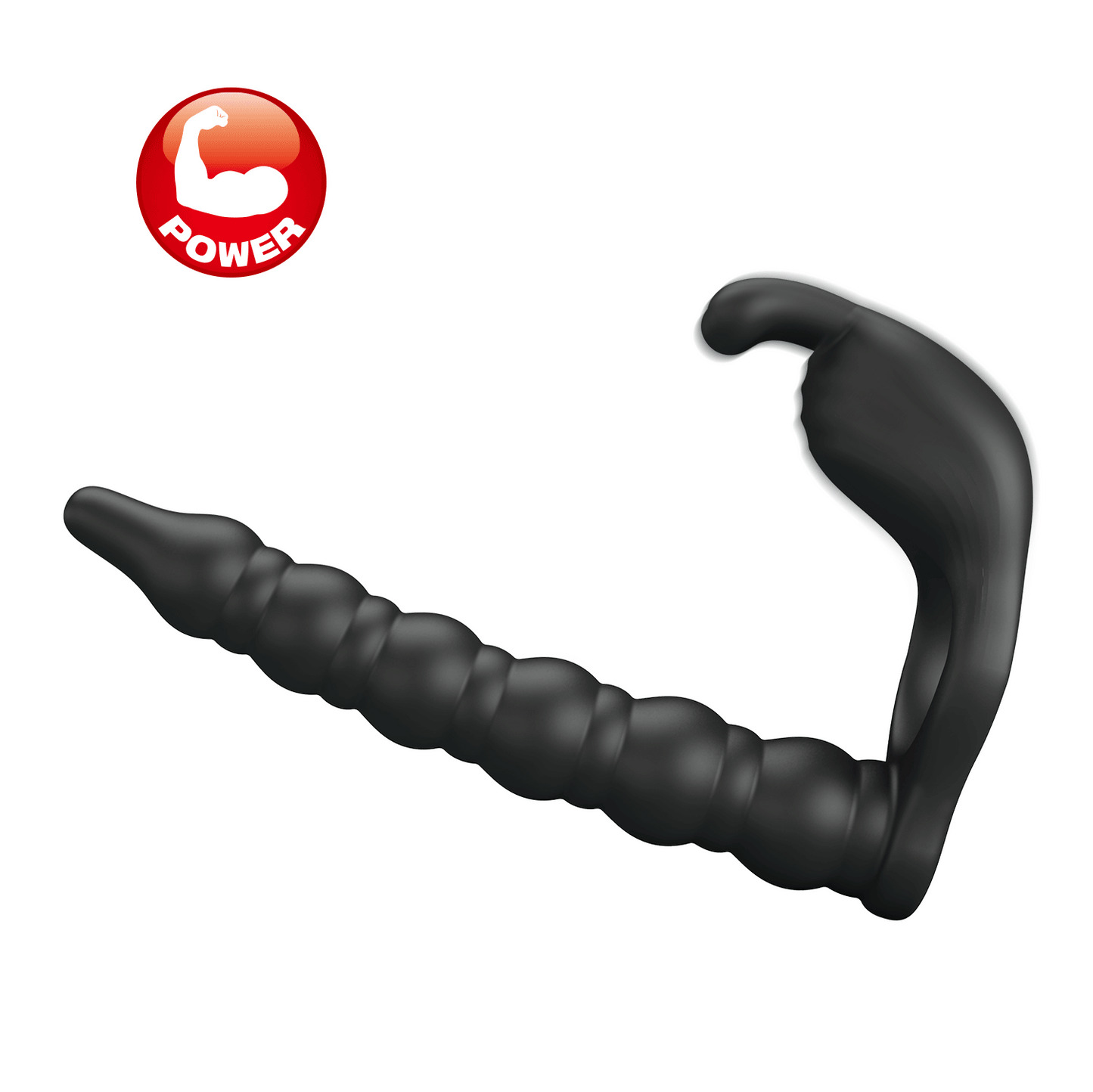 Party Up Marcus - Vibrating Cock Ring Plug with Double Penetrator - Black