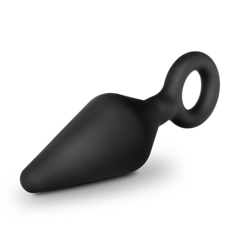 Anal Adventures Platinum Loop Butt Plug - Large - Black