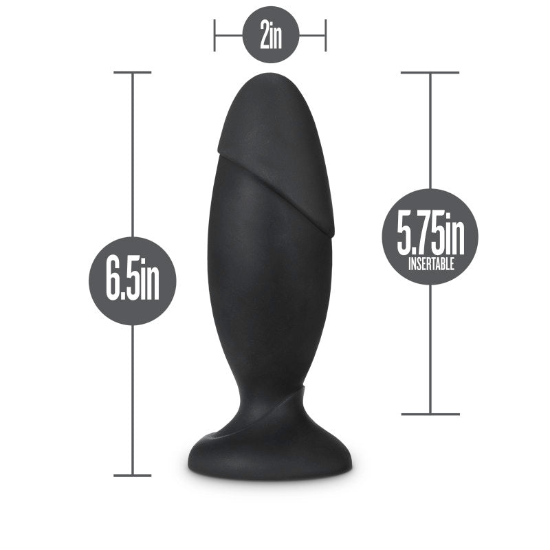 Anal Adventures Platinum Black Rocket Butt Plug