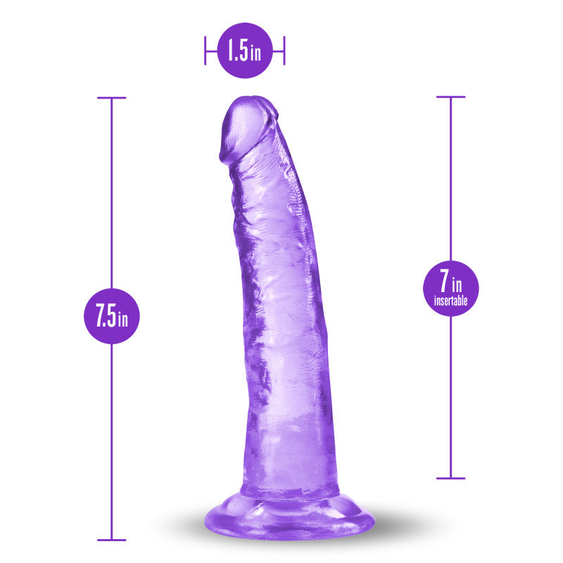 B Yours Plus Lust N Thrust 7.5 Inch Dong - Purple