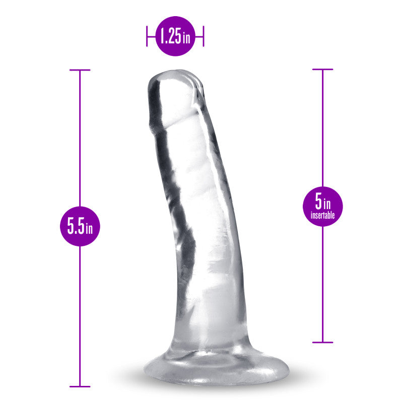 B Yours Plus Hard N Happy 5.5 Inch Dong - Clear