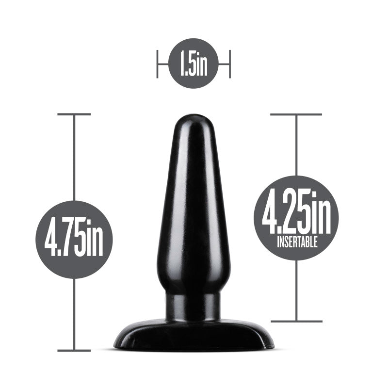 Anal Adventures Basic Medium Black Butt Plug