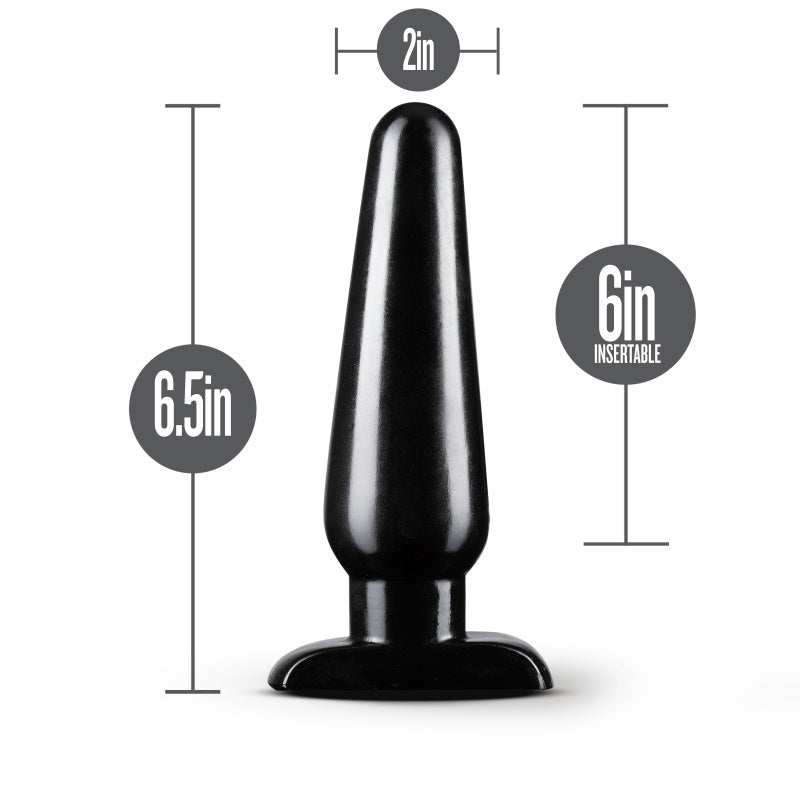 Anal Adventures Basic Large Black Butt Plug